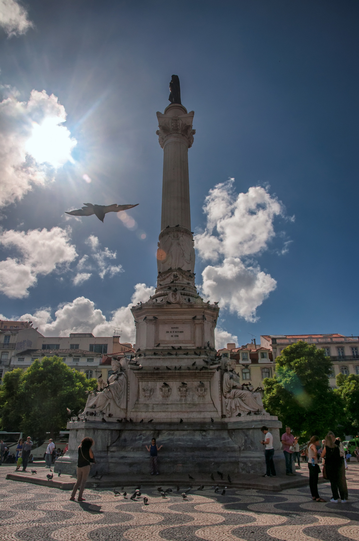 Площадь Россиу (Praça do Rossio) площадь колонна король португалия величие