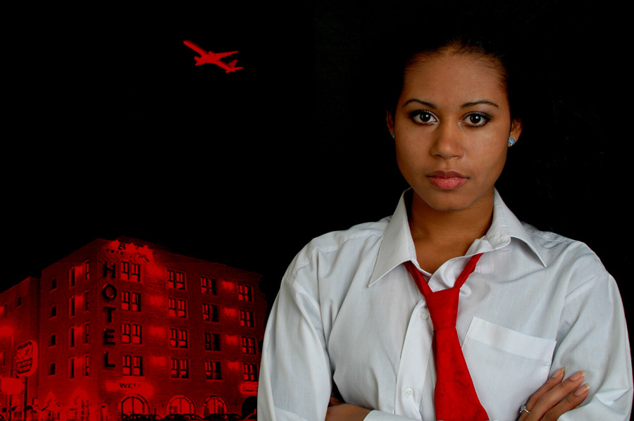 san-francisco girl, san-francisco, plane, red