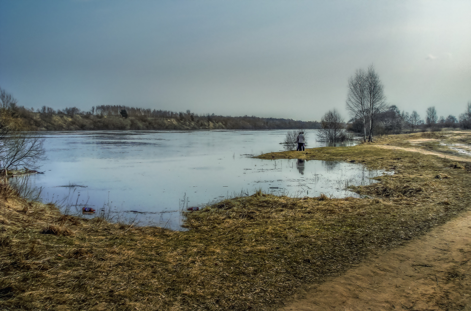 ***Большая вода на реке,наводнение. 