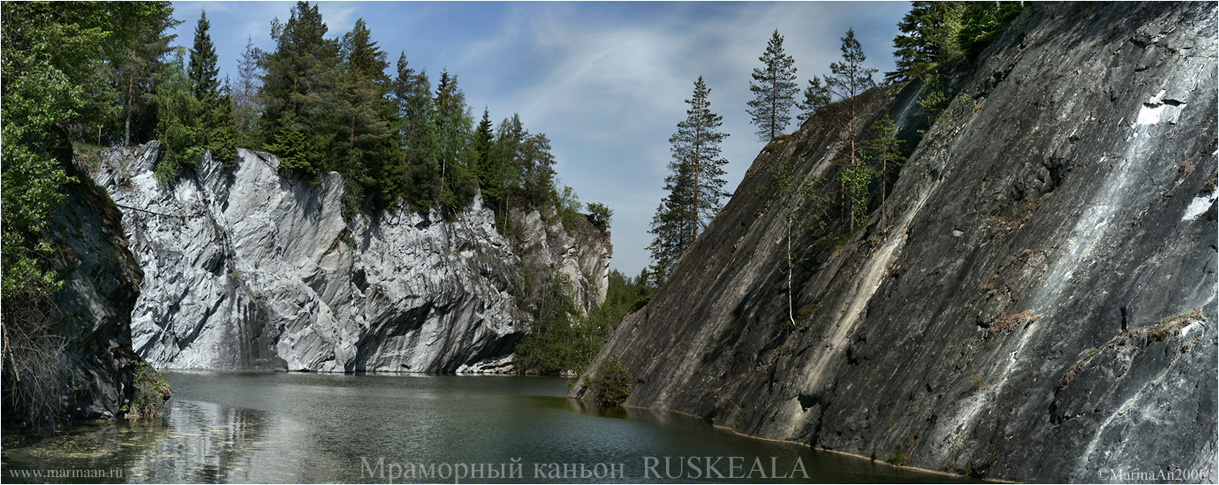 Мраморный каньон RUSKEALA Родина_Карелия_Рускеала
