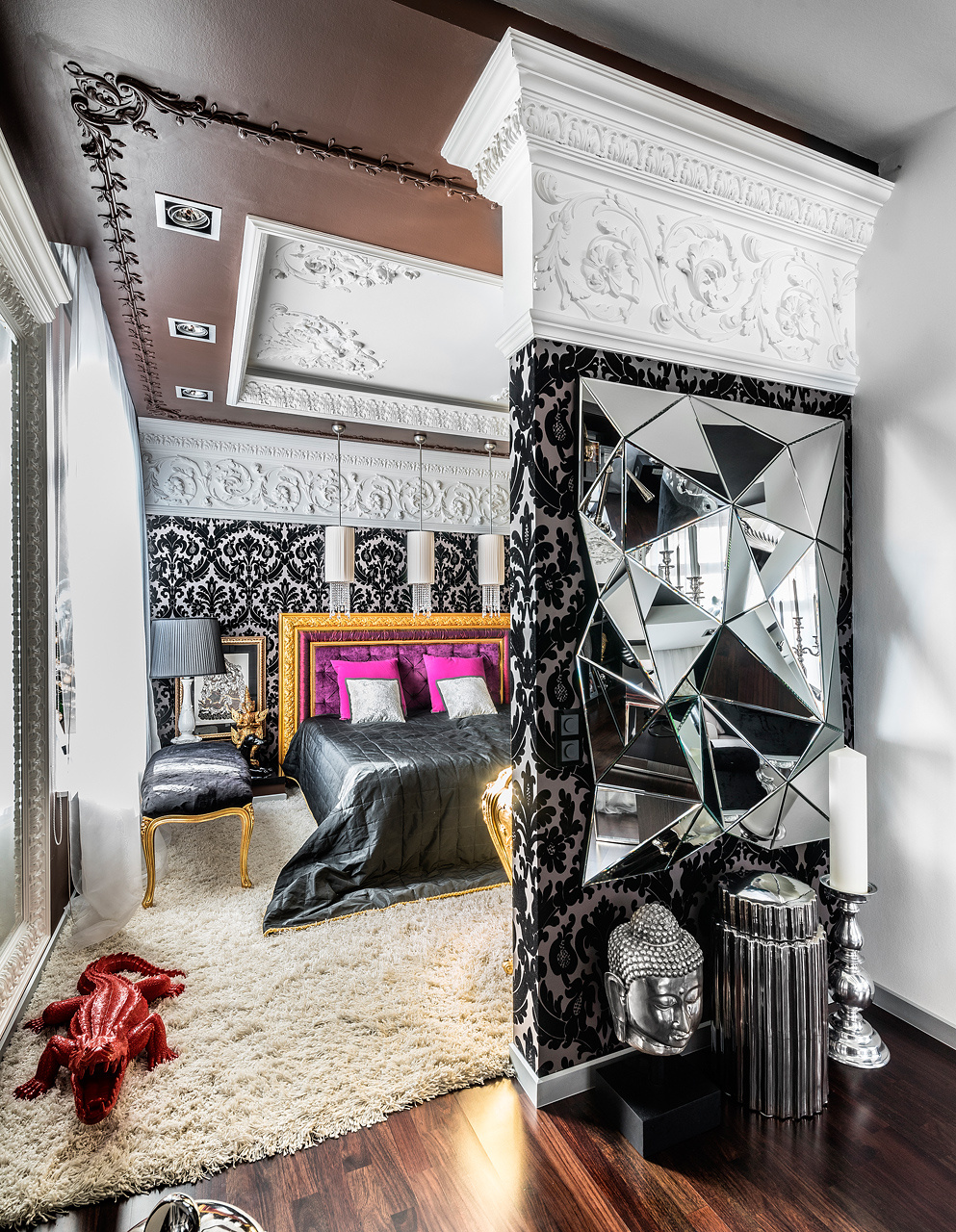 Вид на спальню из рабочей зоны гостинной. interior_photographer photo photoset SPB питер фотограф_петербург белимов_гущин interrior architect интерьерный_фотограф съёмка_интерьера архитектурный_фотограф архитектура интерьер