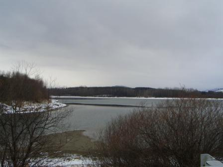 Половодье весна вода снег река пейзаж