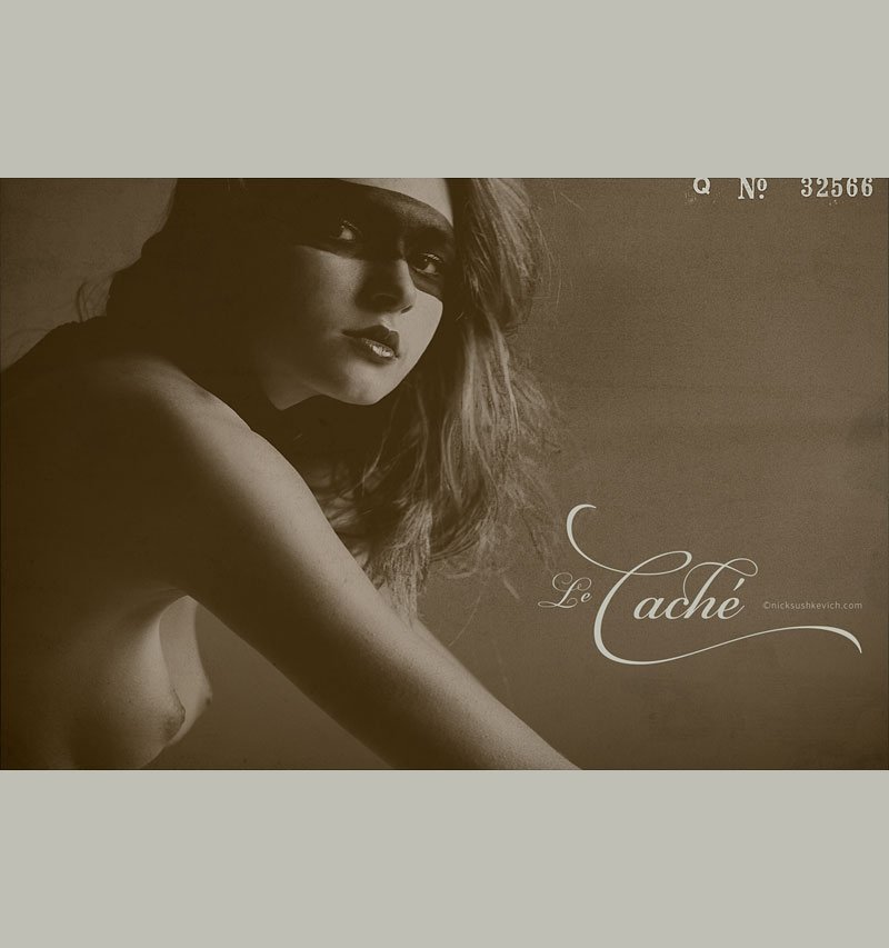 Le Caché винтаж caché модель сепия маска ню