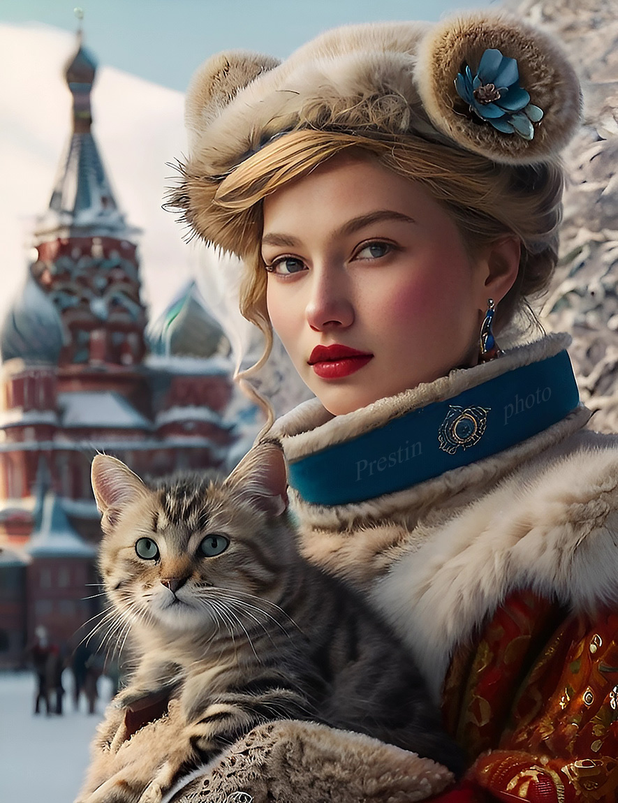 8-е марта близко... девушка кошка весна собор глаза губы чёлка