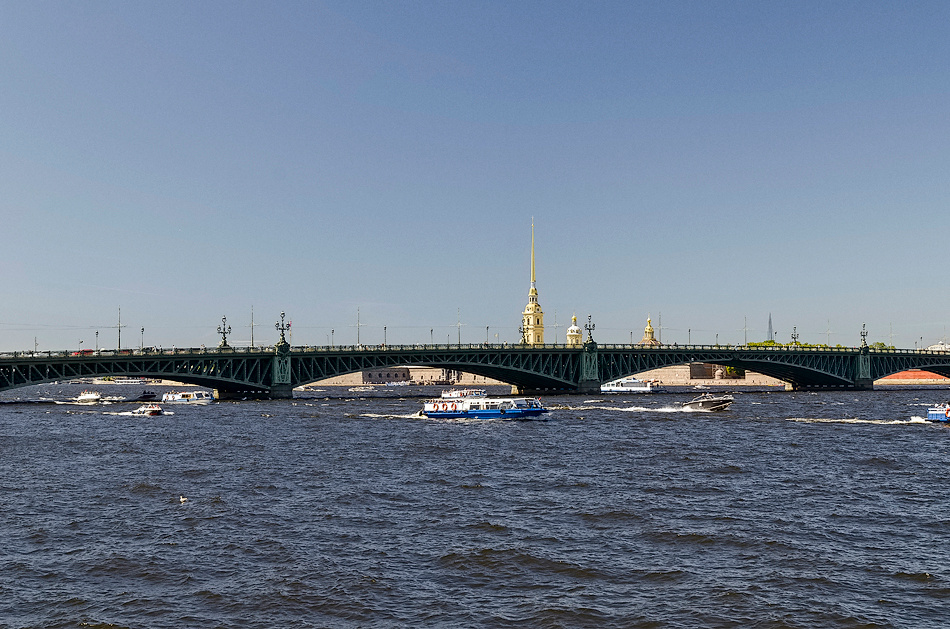 Троицкий мост С.-Петербург Нева Троицкий мост