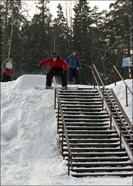 bs boardslide сноуборд джиббинг