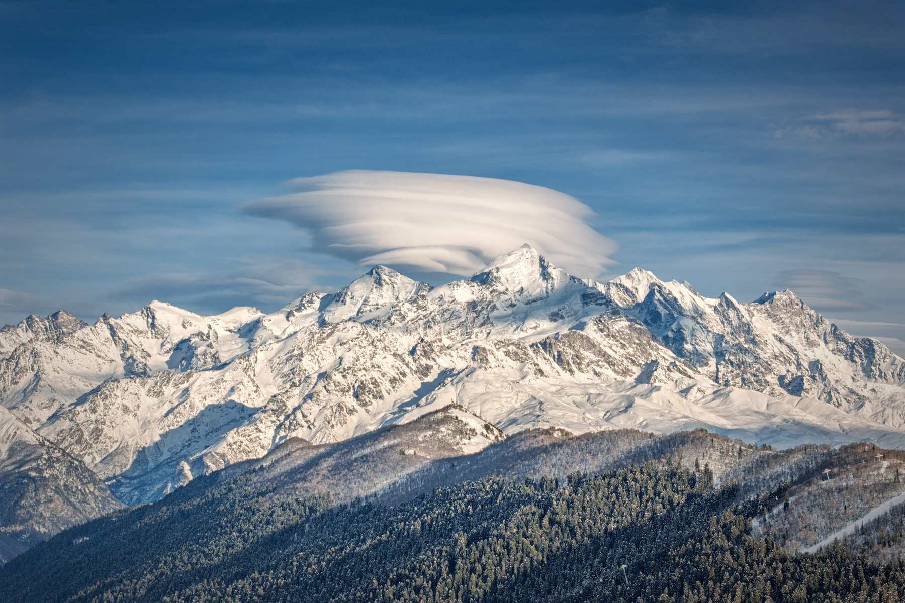 Fairy-tail Clouds svaneti mestia tetnuldi mountain peaks clouds lenticular snow winter january mountains nature high landscape scenery travel outdoors georgia sakartvelo caucasus chizh