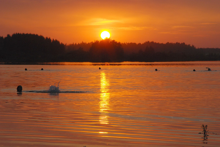 Закатная закат вода жара