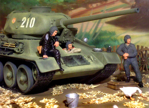 три танкиста (1/35 Звезда) диорама 1/35