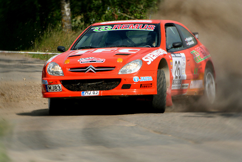 Before finish line. Citroen Xsara Kit car rally Latvia