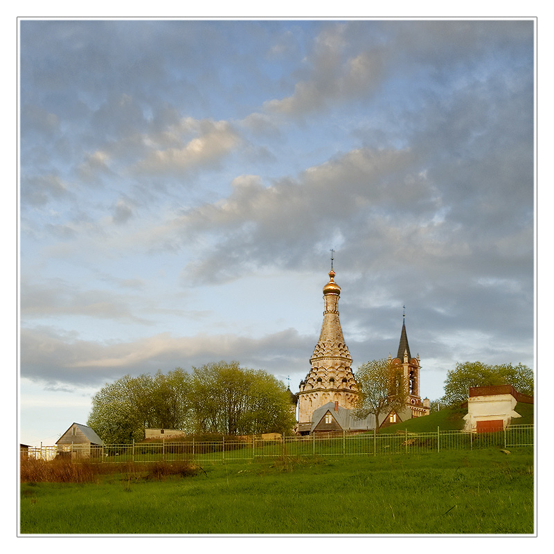 Сельская церковь 2. Вечер, Подмосковье, сельская, церковь