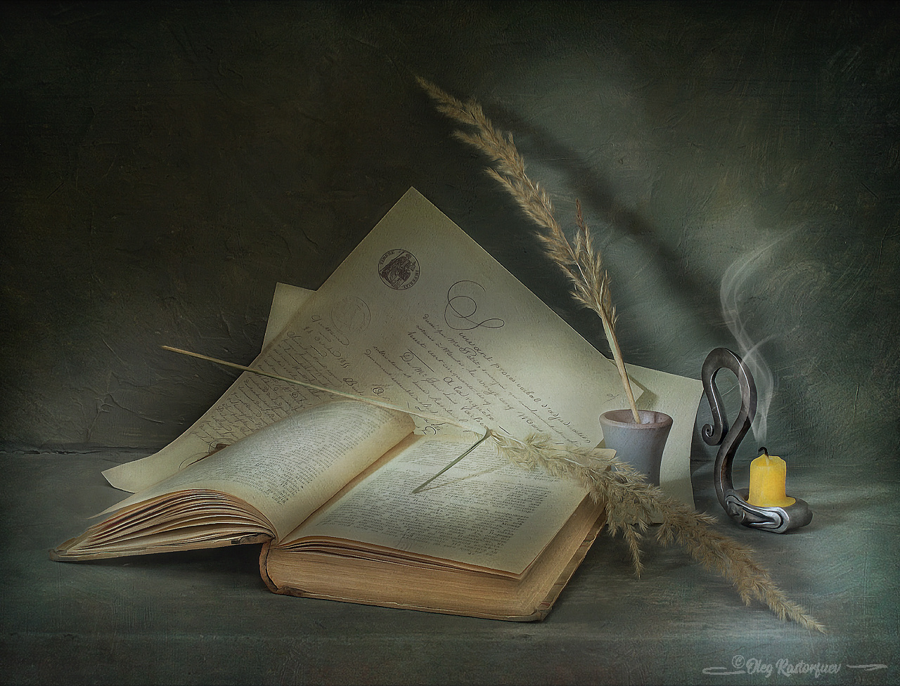 ...С книгой. 