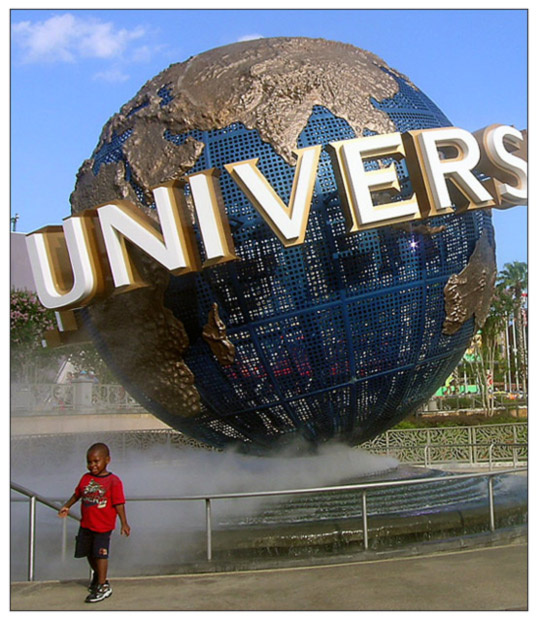 A boy and Universe boy, universe