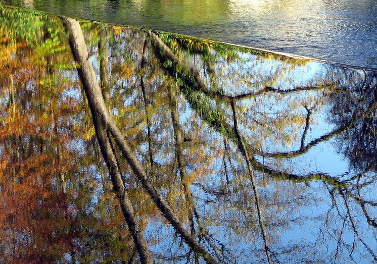Lake Blautopf озеро осень Германия