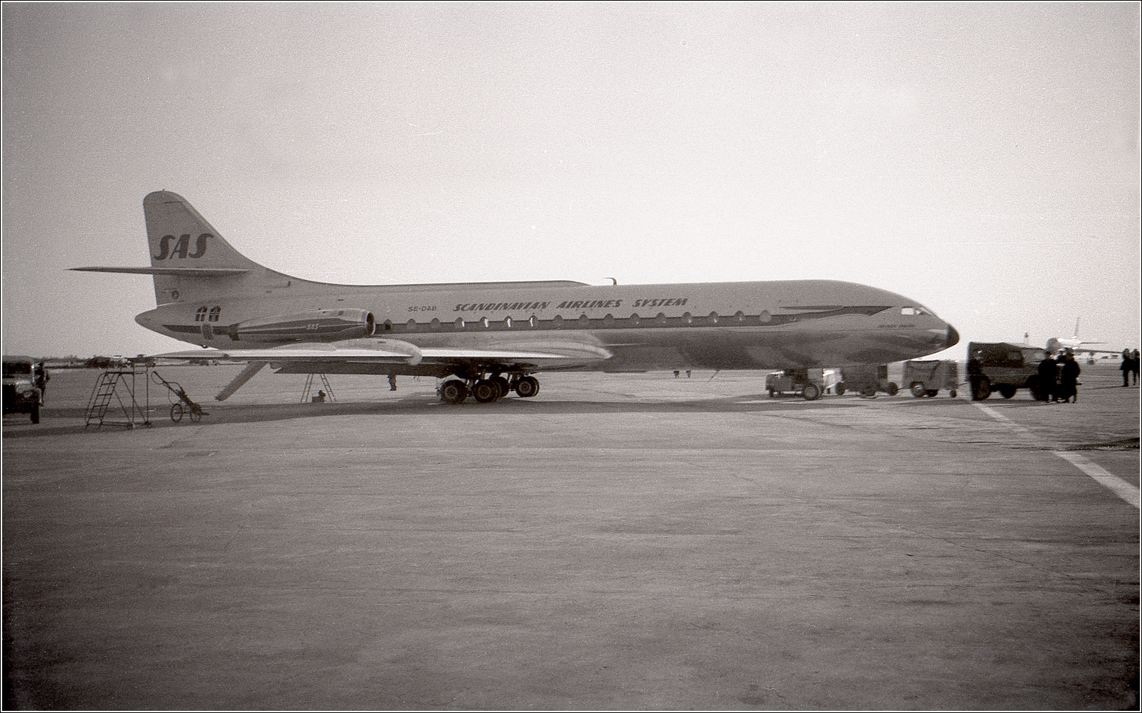 Каравелла Каравелла Caravelle Франция авиация самолет стоянка 1960 Внуково