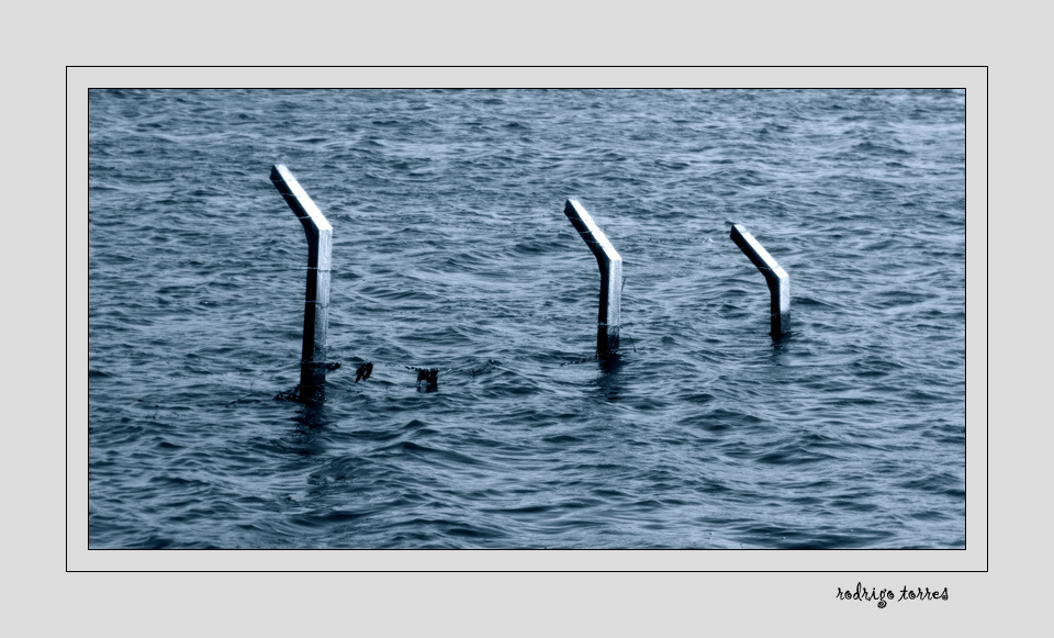 three towers on blue... 