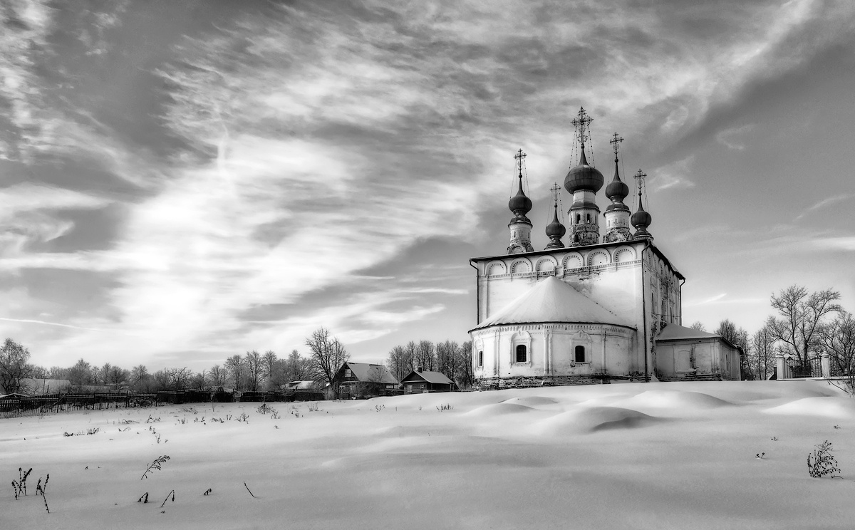 *** зима снег Суздаль пейзаж церковь