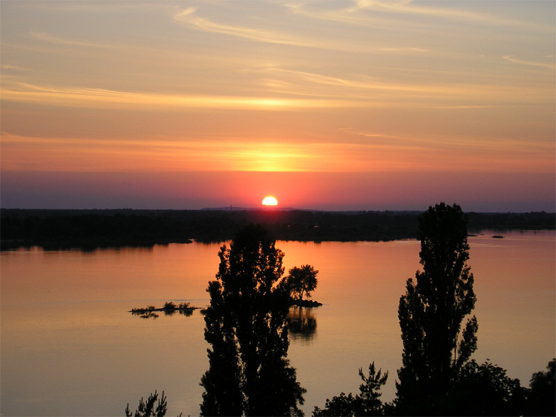 закат на днепре 