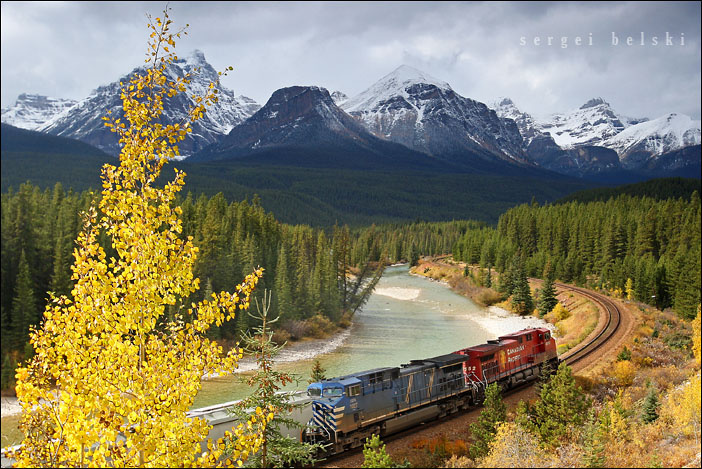 Mountain Train train fall mountain
