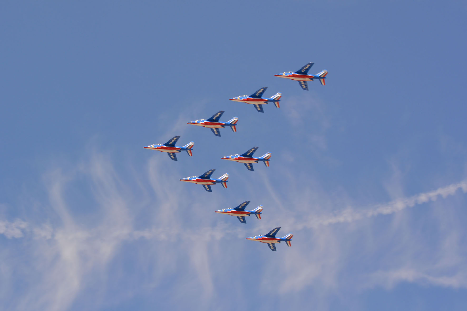 Patrouille de France, В сомкнутом строю Ле-Бурже авиасалон фигура высший пилотаж
