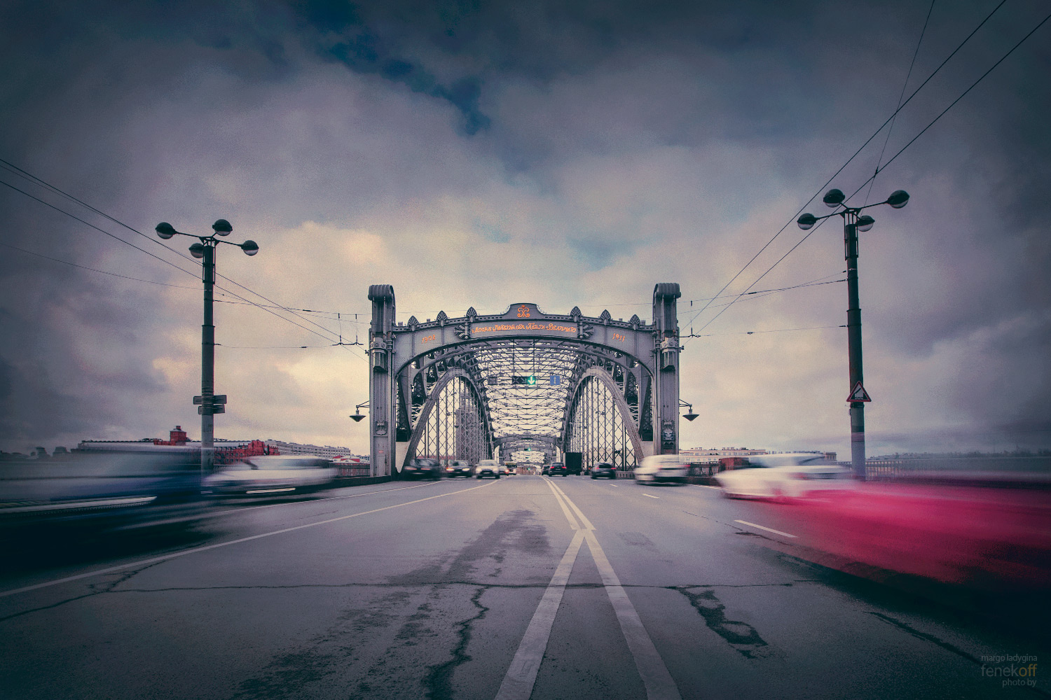 Портал Большеохтинский мост Охтинский Петра Великого Санкт-Петербург портал движение