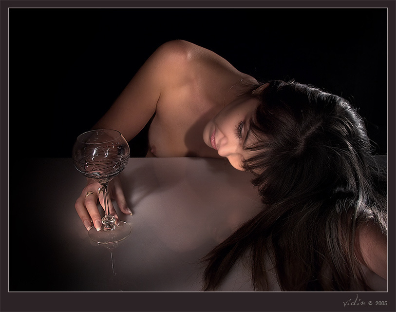 Empty glasS девушка looking hot young sexy glass