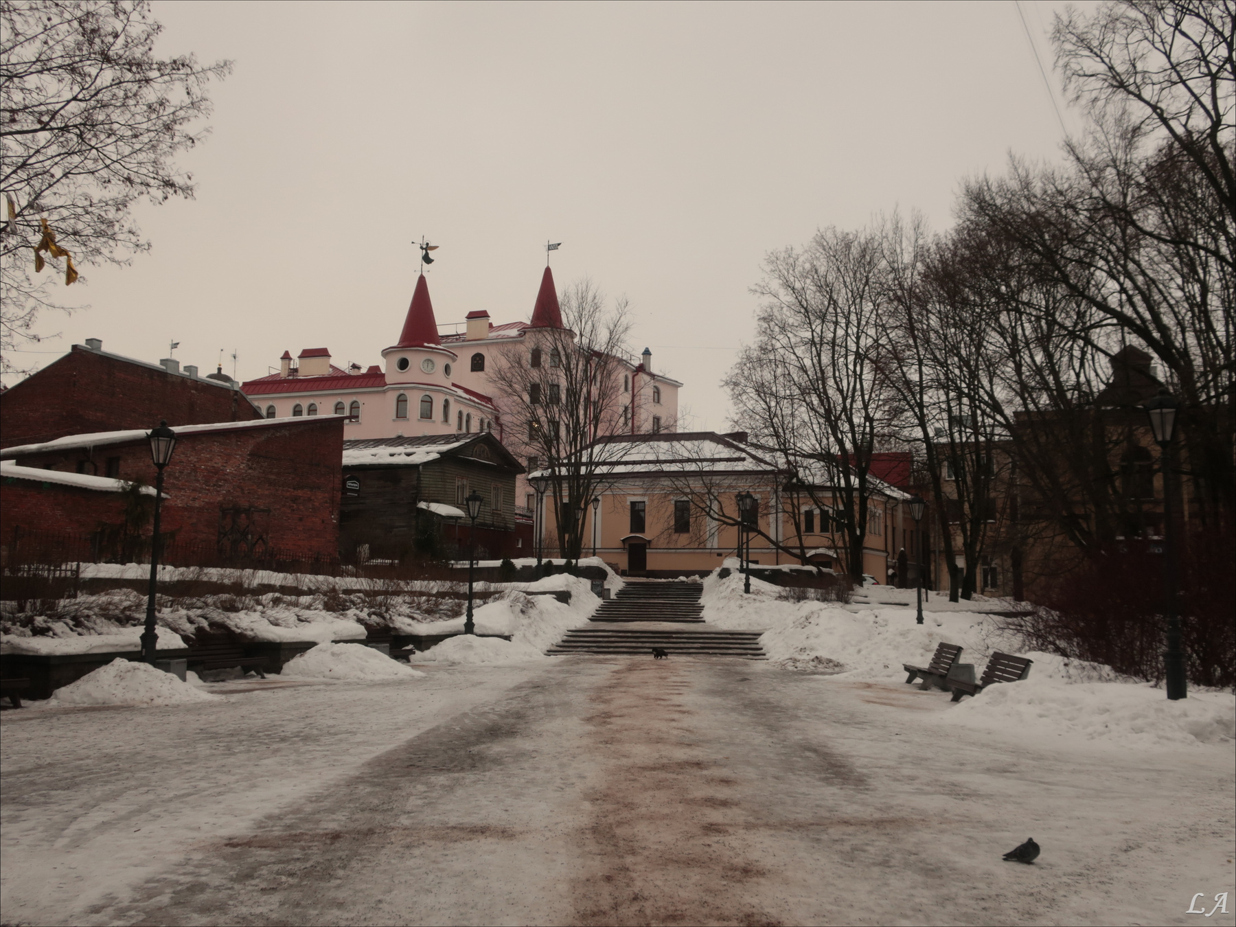 Прогулка по старому городу Творческий Союз Снежный Лев Фототренер Александр Мамакин Фото Светланы Мамакиной Путешествие Lihgra Advenyture Расфокус Россия Ленинградская область Выборг зима декабрь