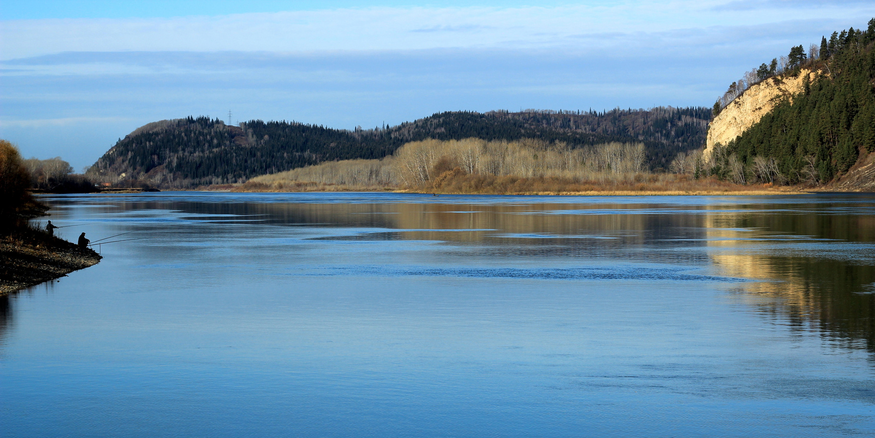 ***На реке Природа,путешествия,пейзаж,панорама,осень,река.