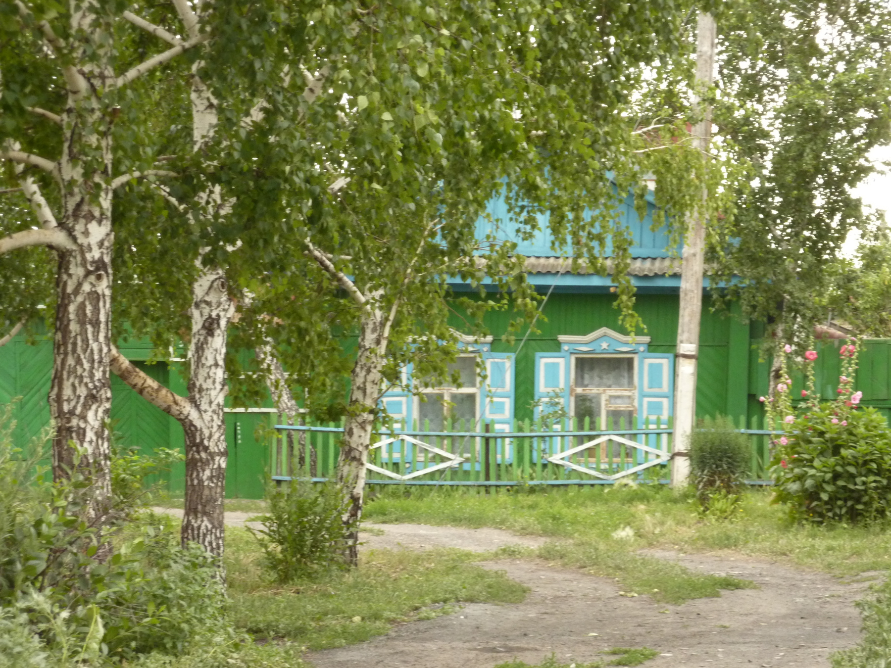 архитектура с березами 