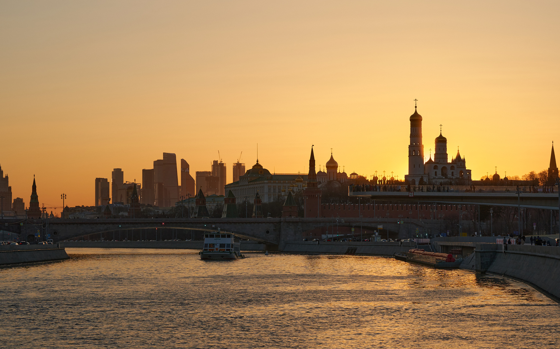 Московский закат Москва закат Кремль река