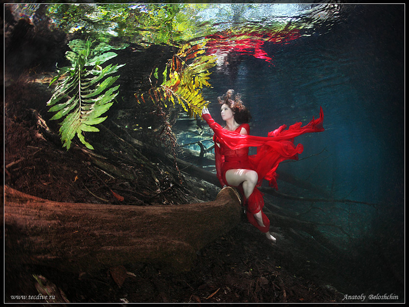 О русалках II... ( подводное фото ) Luna Azul cenote Yukatan Mexico Nude Fashion Anatoly Beloshchin