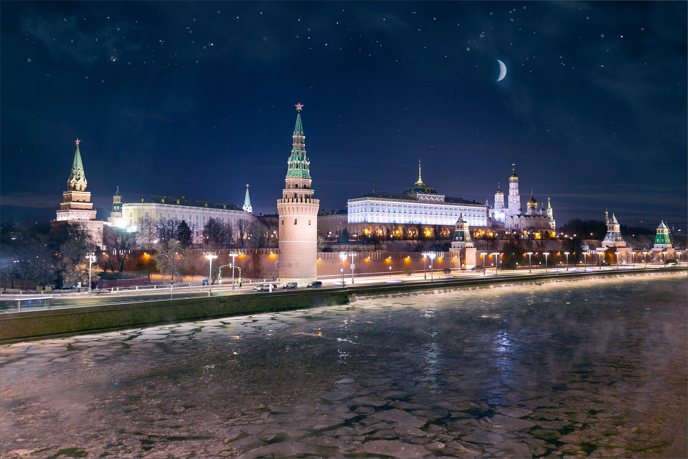 Ночная прогулка Красивые места Москвы