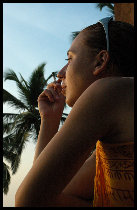 sunset woman 