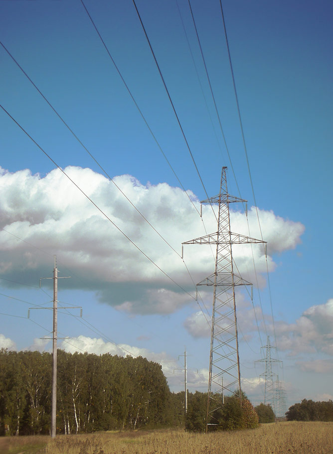 electro nature artrender, поле, энергия, лес, небо, облака, лето