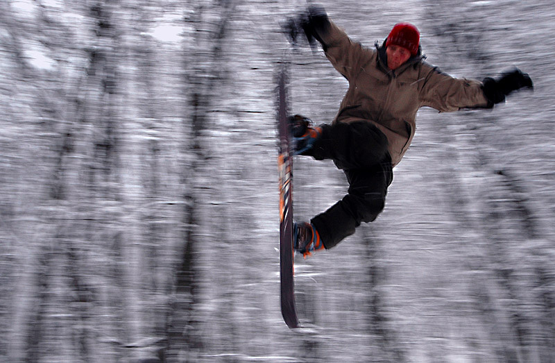 Jump Snowboard jumping.
