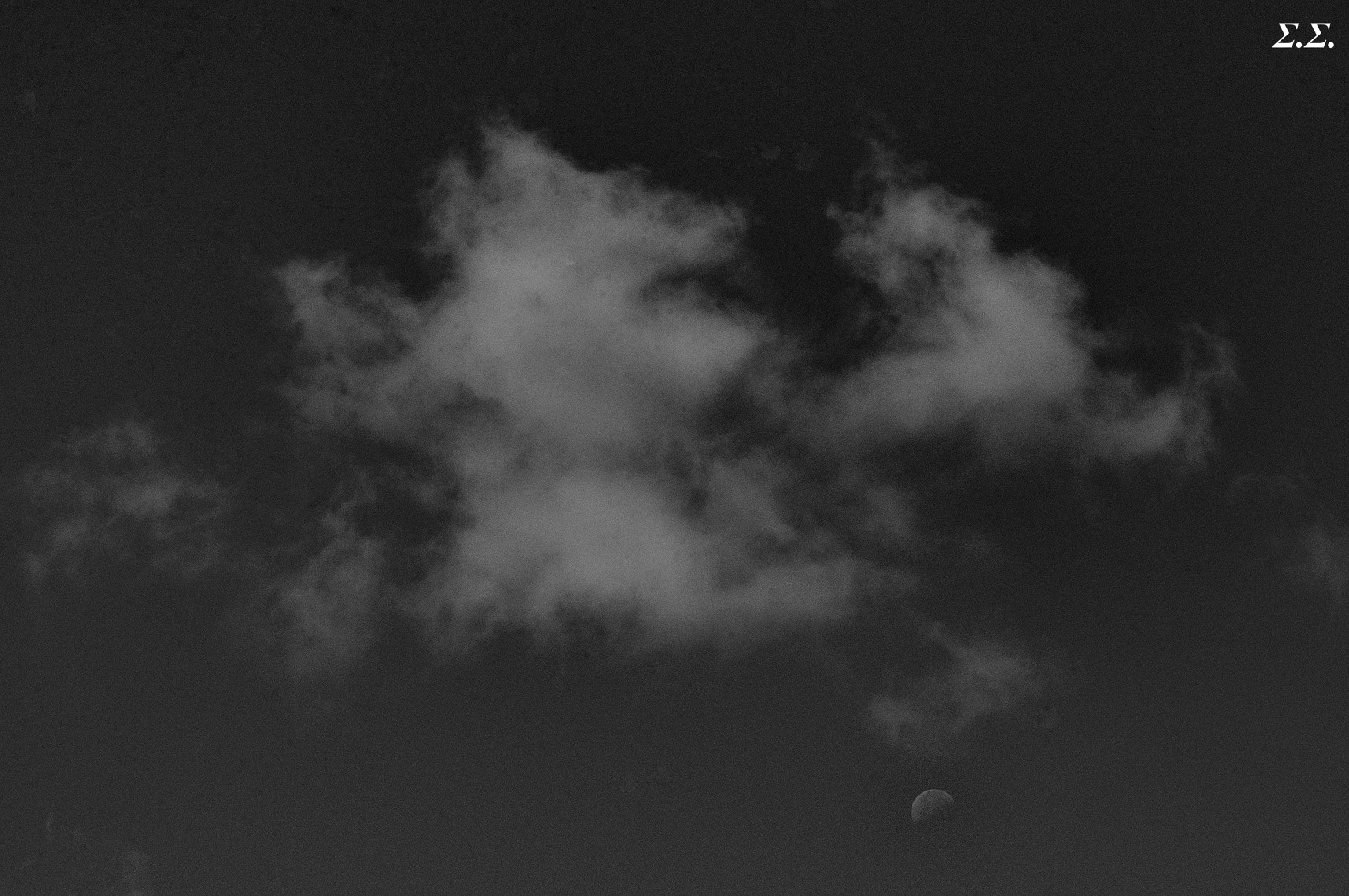 MOON AND LIGHT CLOUDS 