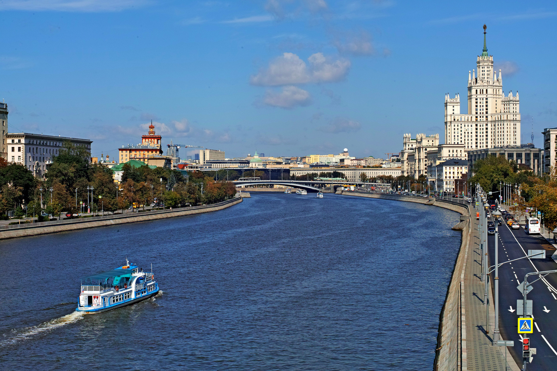 Москва-река город Москва река мост Большой Устьинский