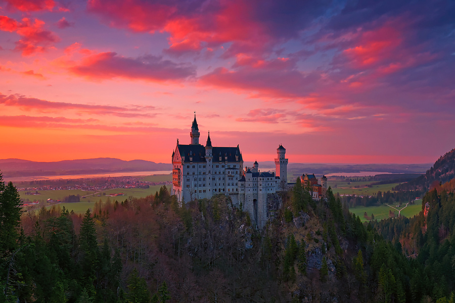 Like A Dream Neuschwanstein castle Disney fairy tale dream sunset Bavaria Germany Füssen