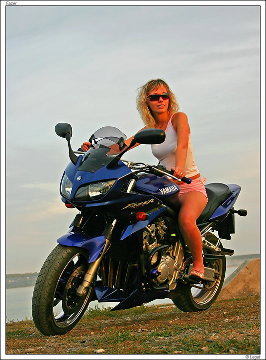 FAZER. Портрет на закате. Yamaha FZR moto