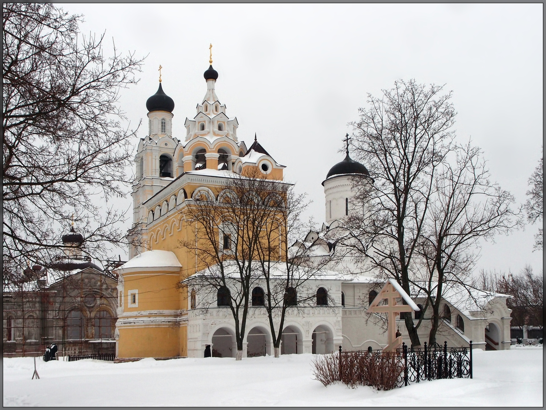 город Киржач, Свято-Благовещенский женский монастырь монастырь зима пейзж