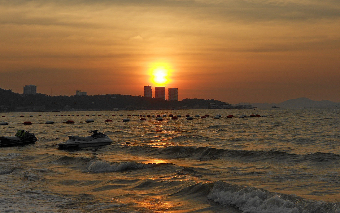 закат Таиланд, море, солнце, закаты