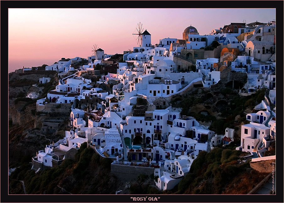 Румяная Ия Санторини Греция Ия закат Oia Ia Santorini Greece
