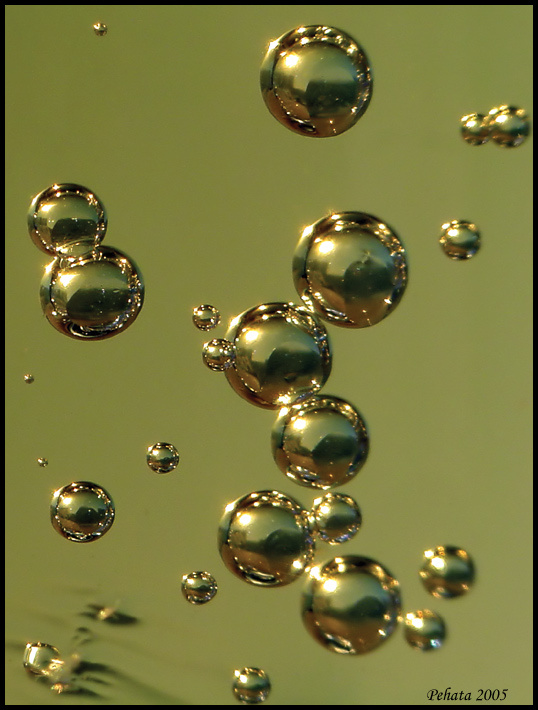 Bubbles in a glass of soft drink (не знаю как по русски, извините) 