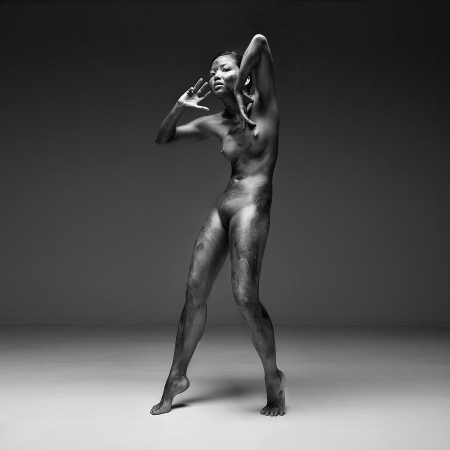 grease nude, woman, sculpture