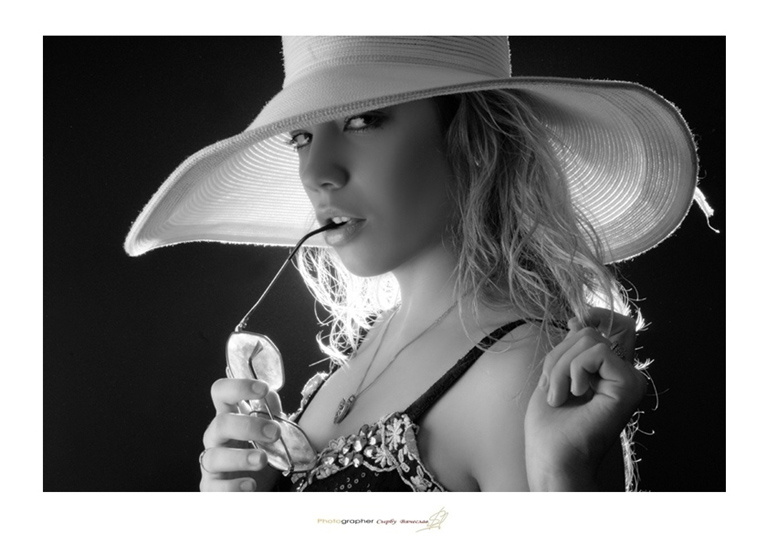 glamour lady девушка ,шляпа