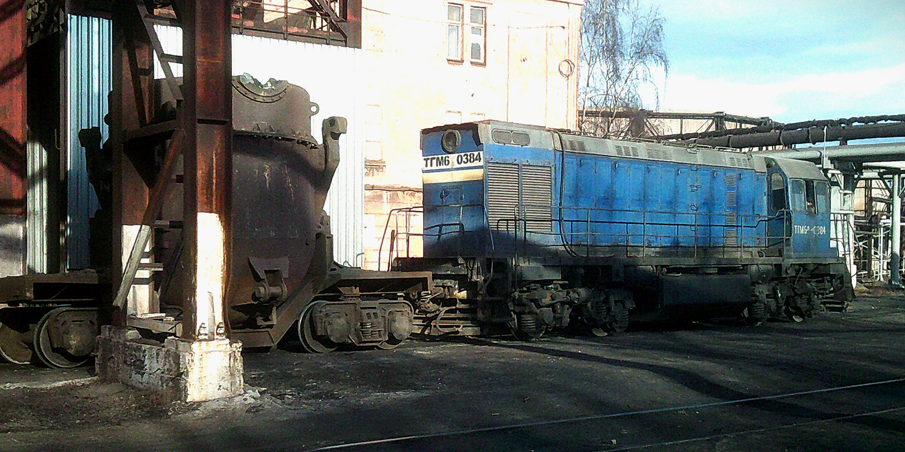 ТГМ6Д - 384 ТГМ6Д тепловоз ковш завод весна