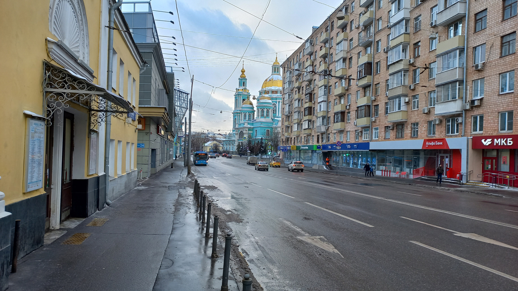 улица Спартаковская/Вид на Елоховский Собор Москва