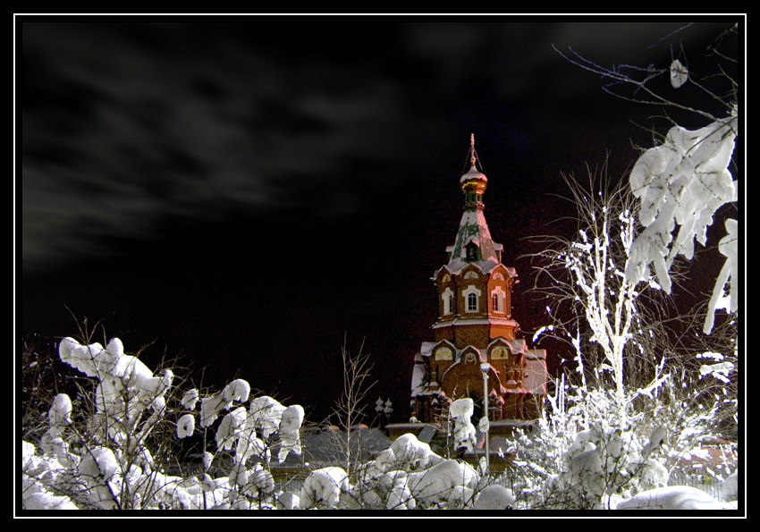 Зимний вечер Зима, Красноярск, снег