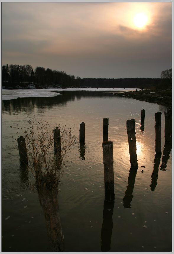 Вечерело... вода, вечер, весна