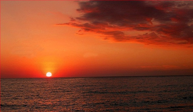 Абхазский закат Абхазия, Черное море, закат